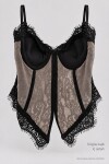 Dantelli Korse Bluz SİYAH LCV0010