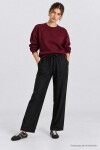 Geniş Paça Cepli Ayrobin Pantolon SİYAH LNZ0010