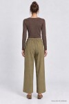 Geniş Paça Mevsimlik Gabardin Pantolon HAKİ LNZ0003