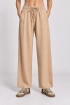 Geniş Paça Mevsimlik Gabardin Pantolon LATTE LNZ0003
