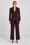 Gold Düğmeli Dokuma Ceket-Pantolon Takım MÜRDÜM LAZ0015