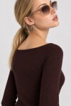 Kayık Yaka Basic Triko Kazak 4341 KAHVERENGİ LKİ0063