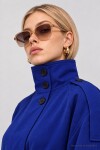 Kuşaklı Kısa Trençkot KOYU MAVİ LAZ0013