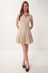 Mini Modal Gömlek Elbise TAŞ LUB0366