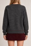 Nakış İşlemeli Oversize Triko Kazak ANTRASİT LYY0150