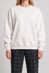 Oversize Şardonlu Basic Sweatshirt EKRU LRN0082