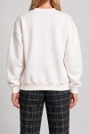 Oversize Şardonlu Basic Sweatshirt EKRU LRN0082