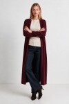 Oversize Uzun Triko Hırka BORDO LMA0003