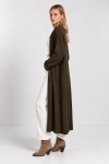 Oversize Uzun Triko Hırka HAKİ LMA0003
