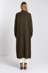 Oversize Uzun Triko Hırka HAKİ LMA0003