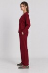 Rahat Esnek V Yaka Modal Takım BORDO LRN0076
