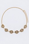Spiral Sarmal Motifli Metal Zincir Kemer GOLD LKU0003