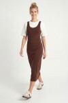 T-shirt Elbise İkili Modal Takım KAHVERENGİ LNT0038