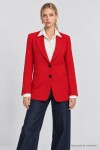 Vatkalı Blazer Dokuma Ceket KIRMIZI LNT0049