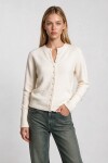 Yün Karışımlı Düğmeli Triko Hırka KEMİK LYY0148