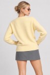 Yün Karışımlı Oversize Triko Kazak 4270 SARI LKİ0062
